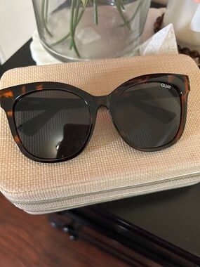 Quay Australia Tortoiseshell Frame Black Lens Sunglasses